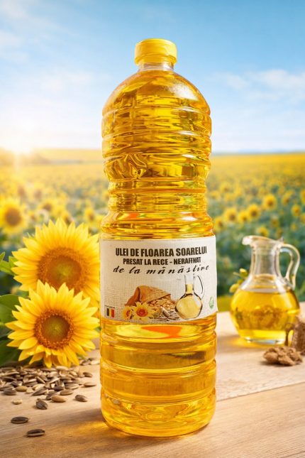 Ulei de floarea soarelui presat la rece